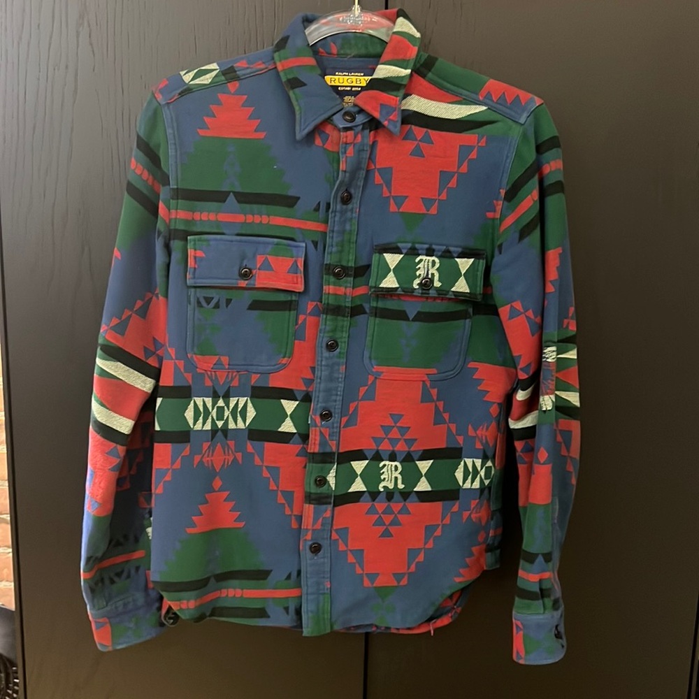 Rare Ralph Lauren Rugby Flannel Button Down Size XS